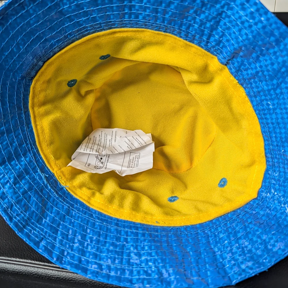 IKEA KNORVA Bucket Hat Blue Yellow FRAKTA Bag Recycled Tote Material‎ One Size